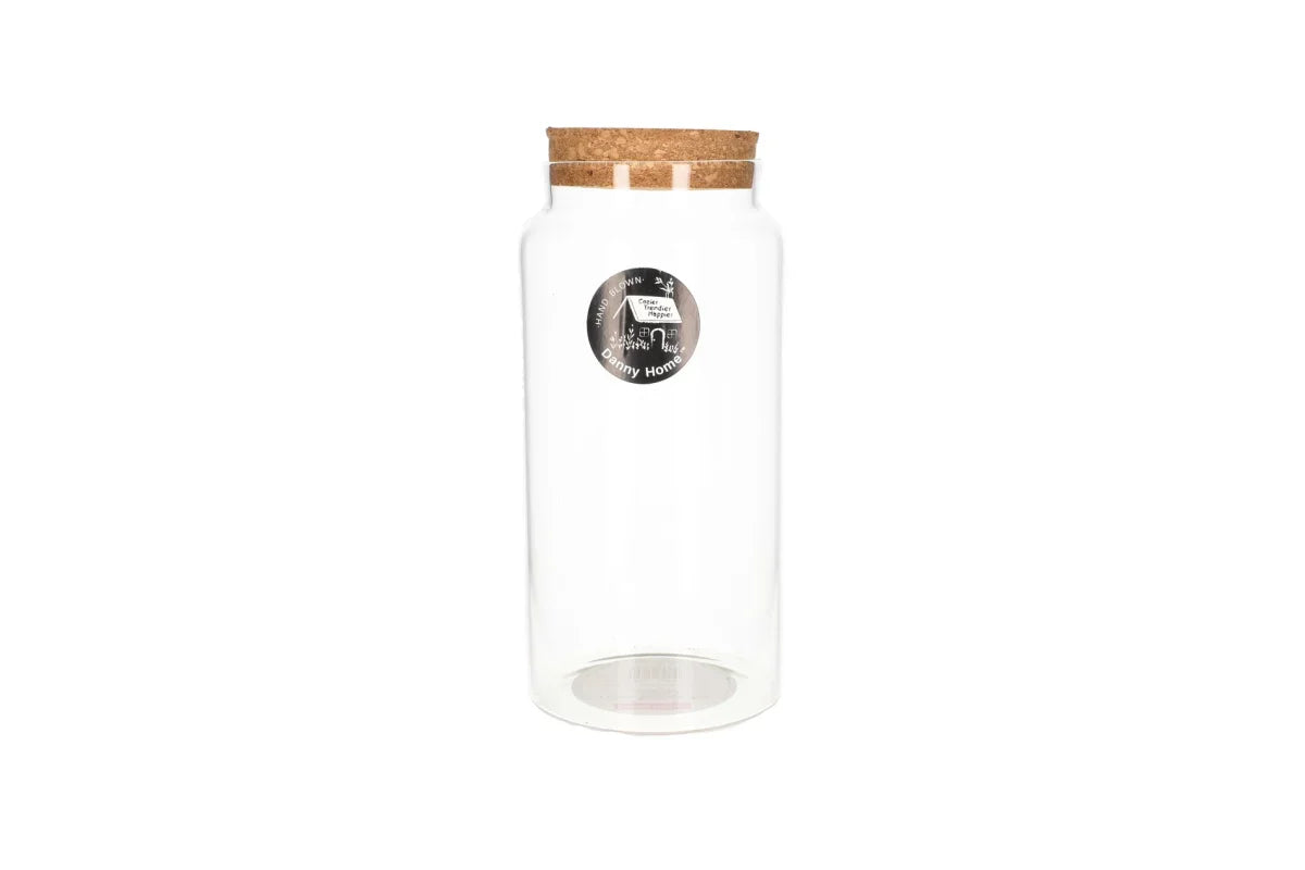 Danny Home Glass Jar with Cork Lid – 1300ml