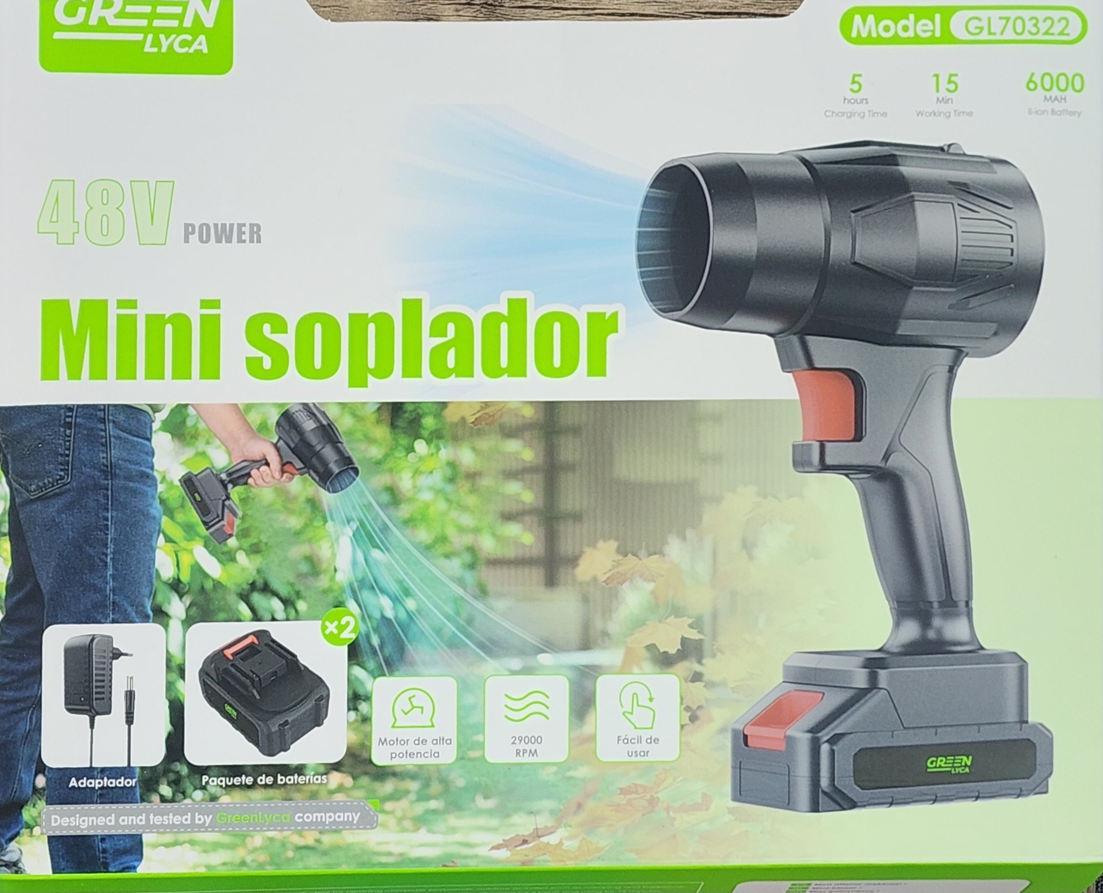 Green LYCA 48V Mini Blower