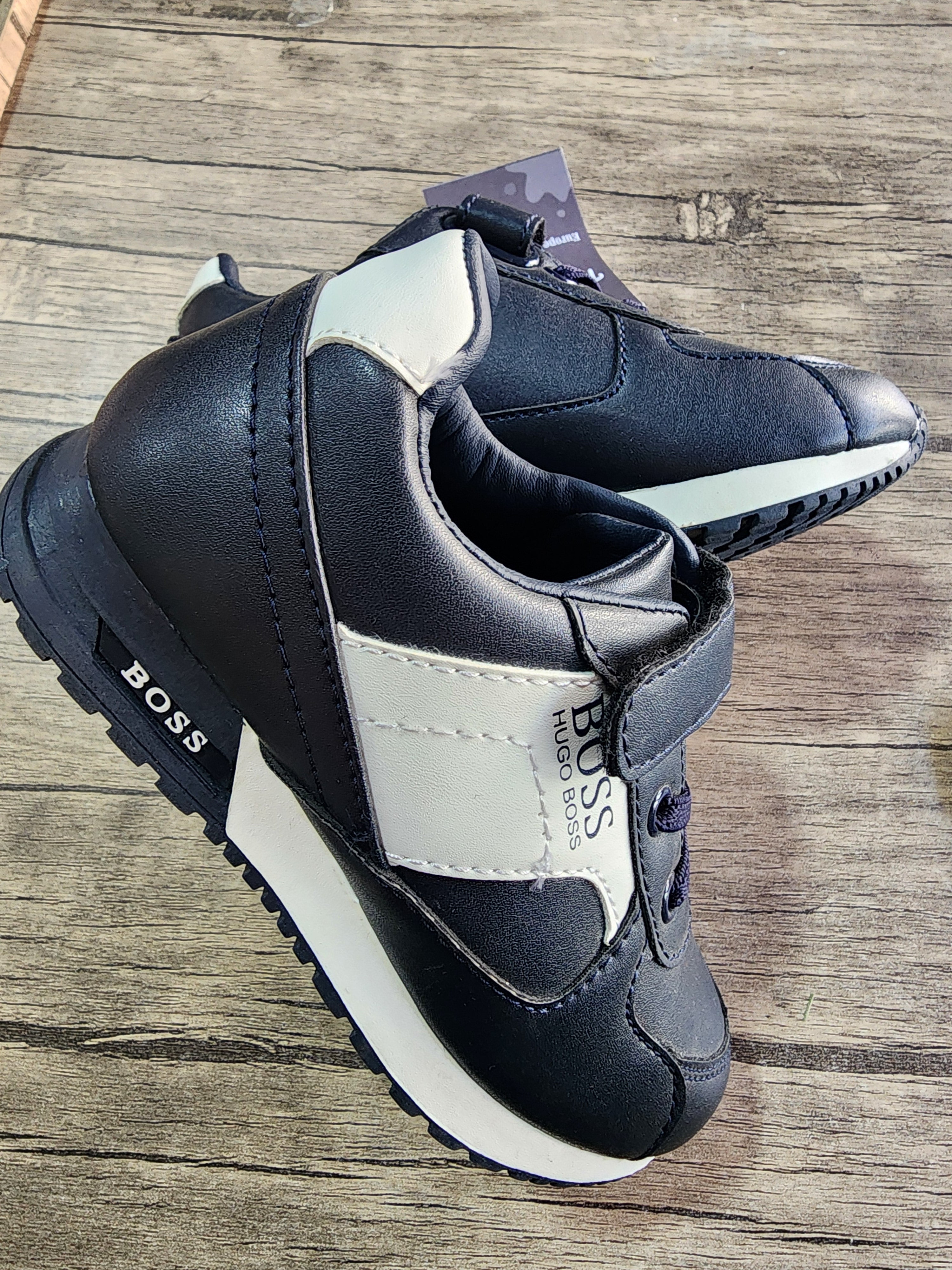 BOSS Kidswear Leather Sneakers