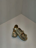 Girls Metallic Mary Jane Flats with Bow