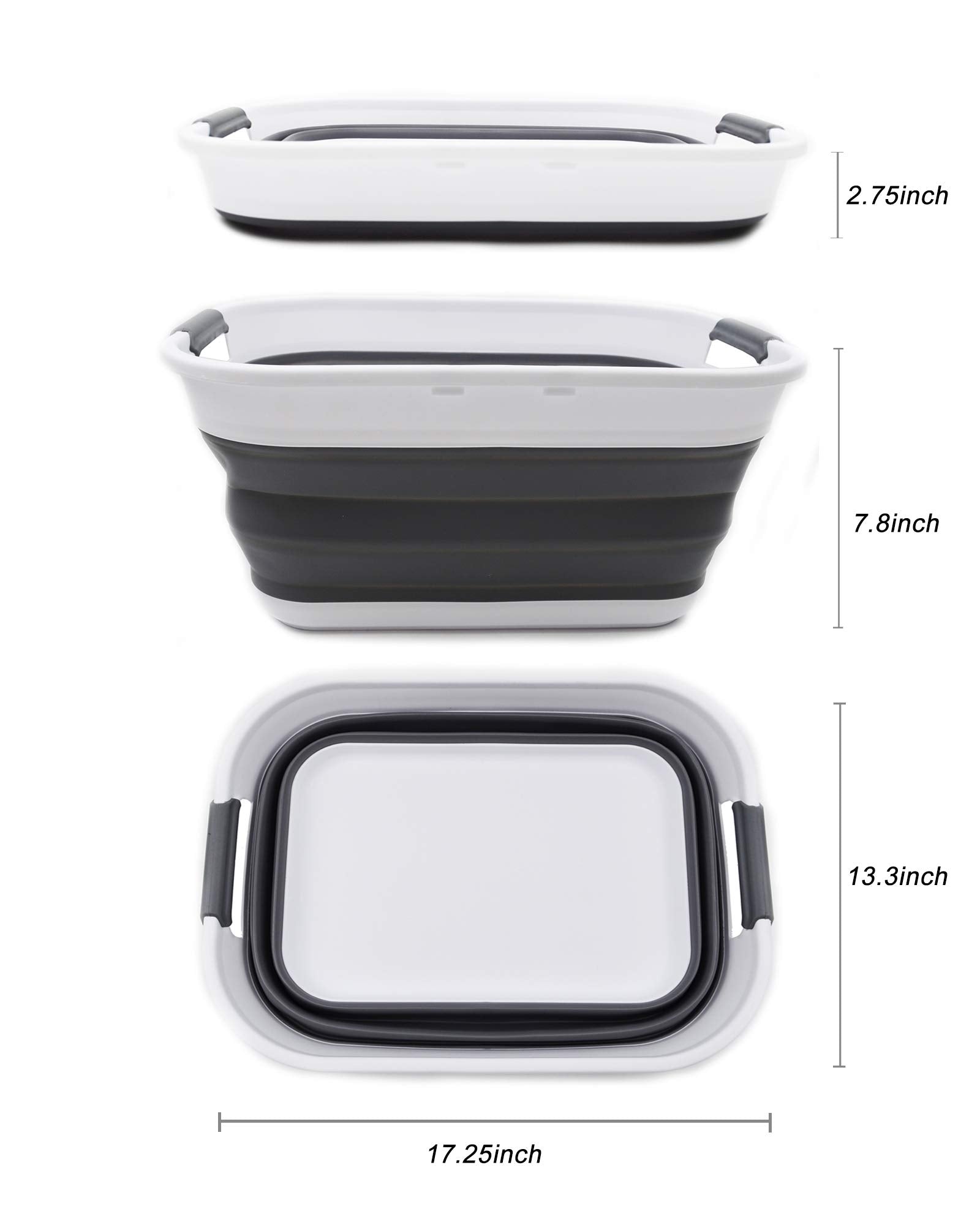 Danny Home Collapsible Basket with Carry Handle