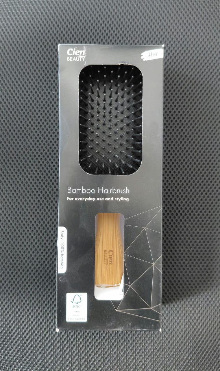 Cien Beauty Bamboo Hairbrush (Black Bristles)