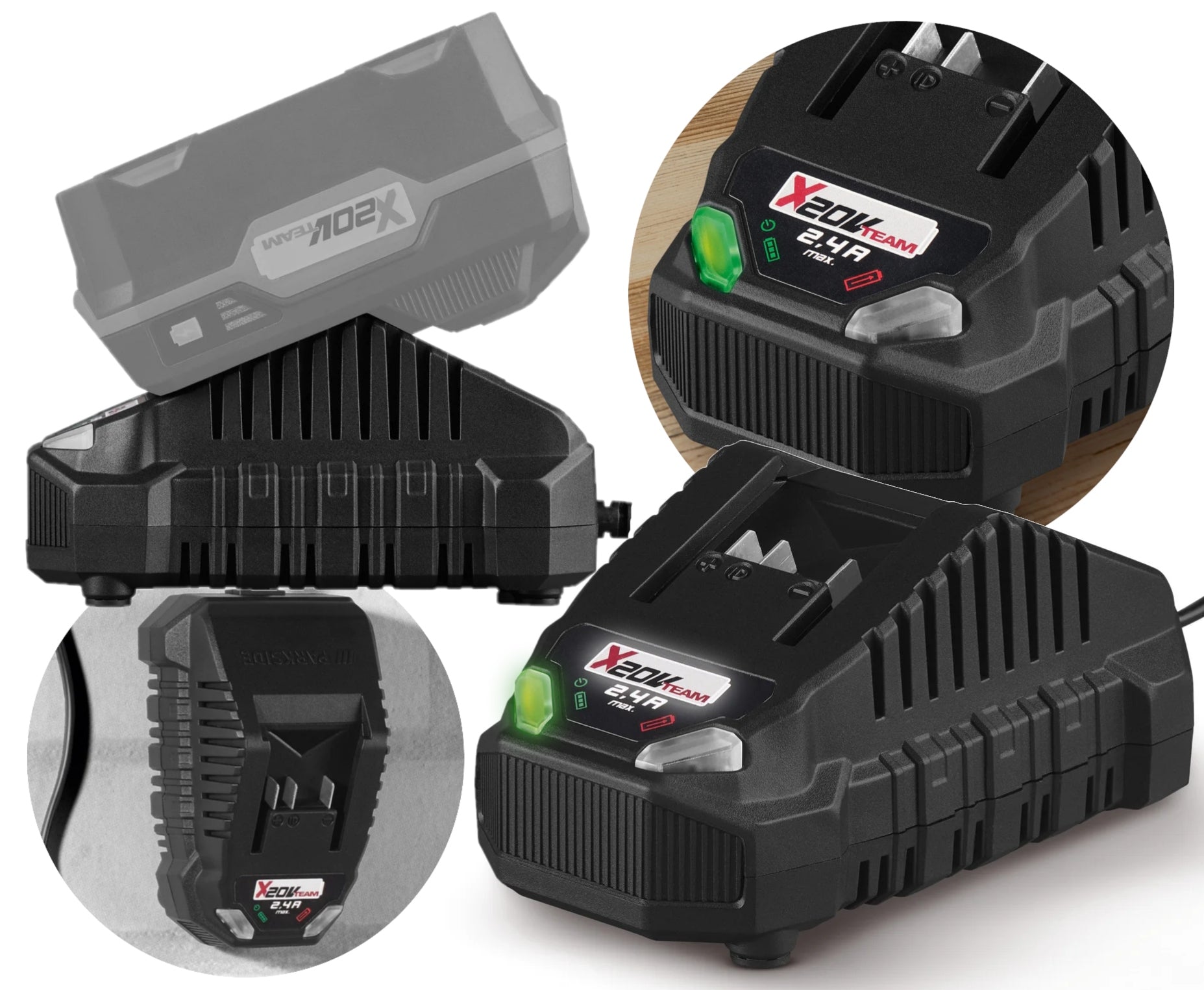 Parkside 20V 2.4A Battery Charger – PLG 20 A1 / C1
