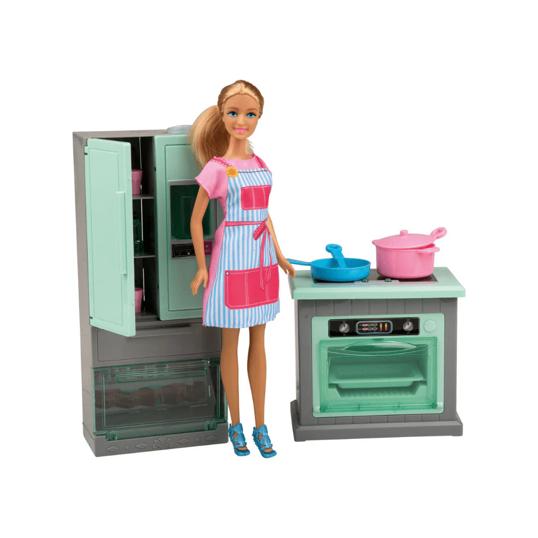 Playtive Stella Fashion Doll with Kitchen Set