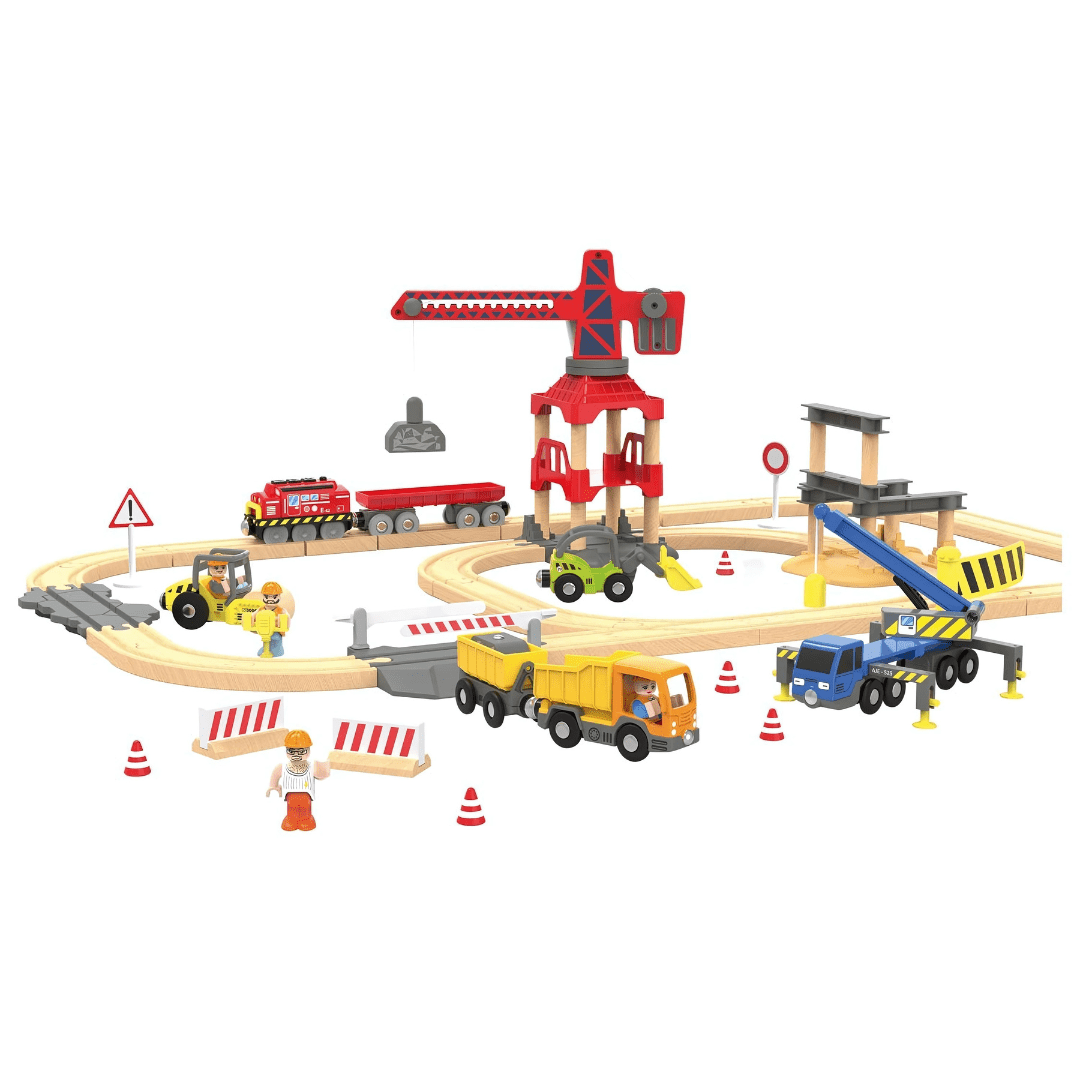 PLAYTIVE Construction Site Train Set