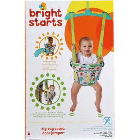 BRIGHT STARTS Zig Zag Zebra Door Jumper
