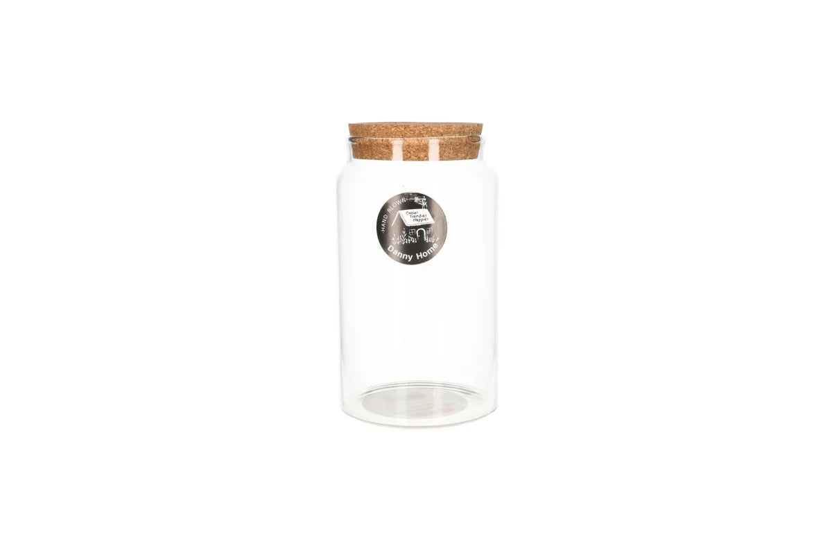 Danny Home Storage Glass Jar with Wooden Lid – 1000ml