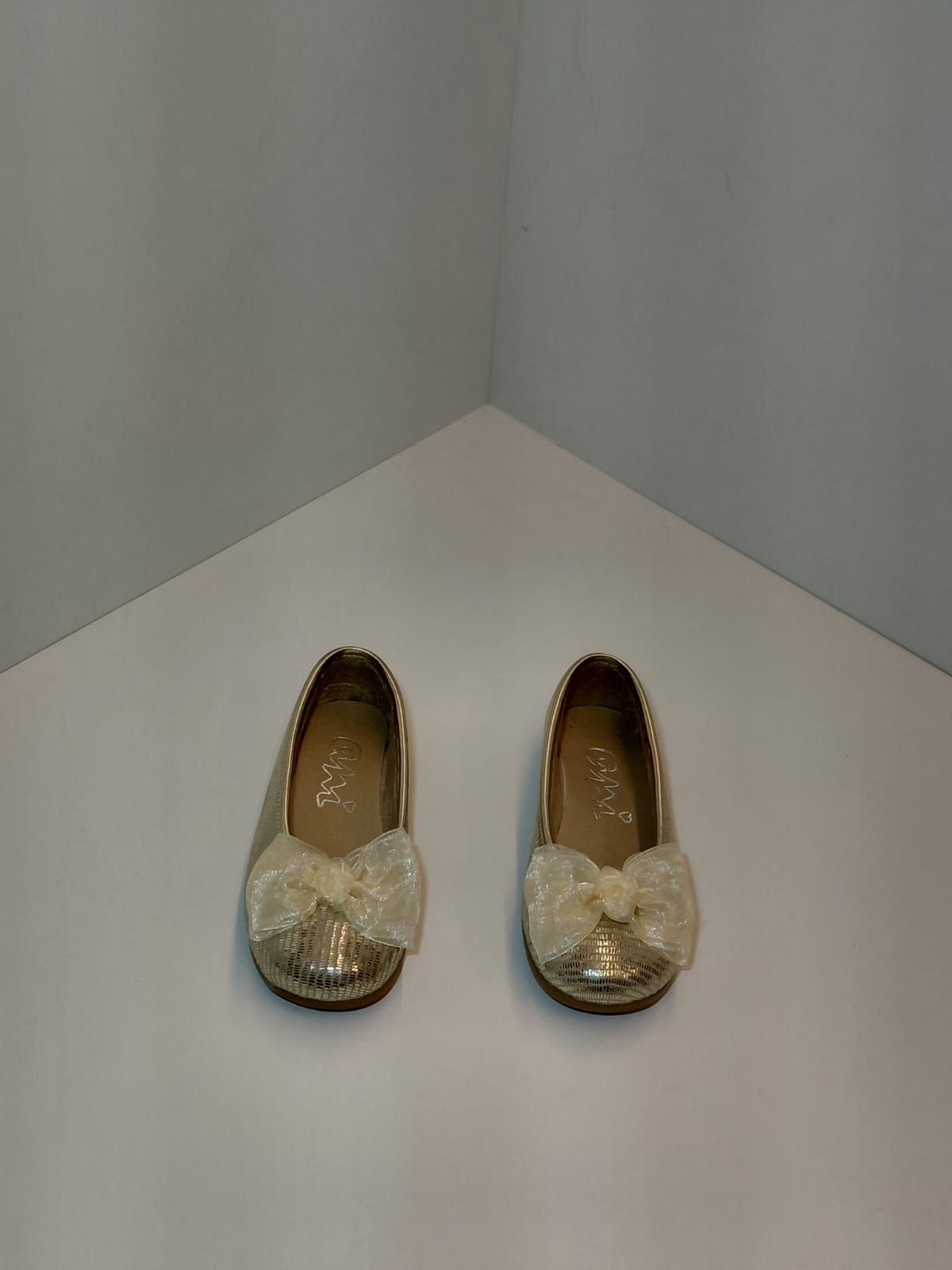 Girls Glitter Ballet Flats with Bow