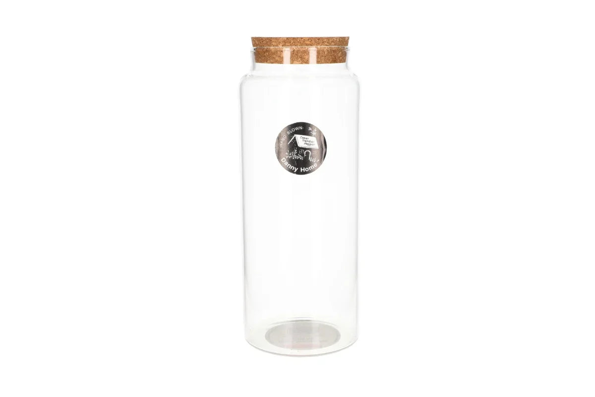 Danny Home Glass Jar with Wooden Lid – 1600ml