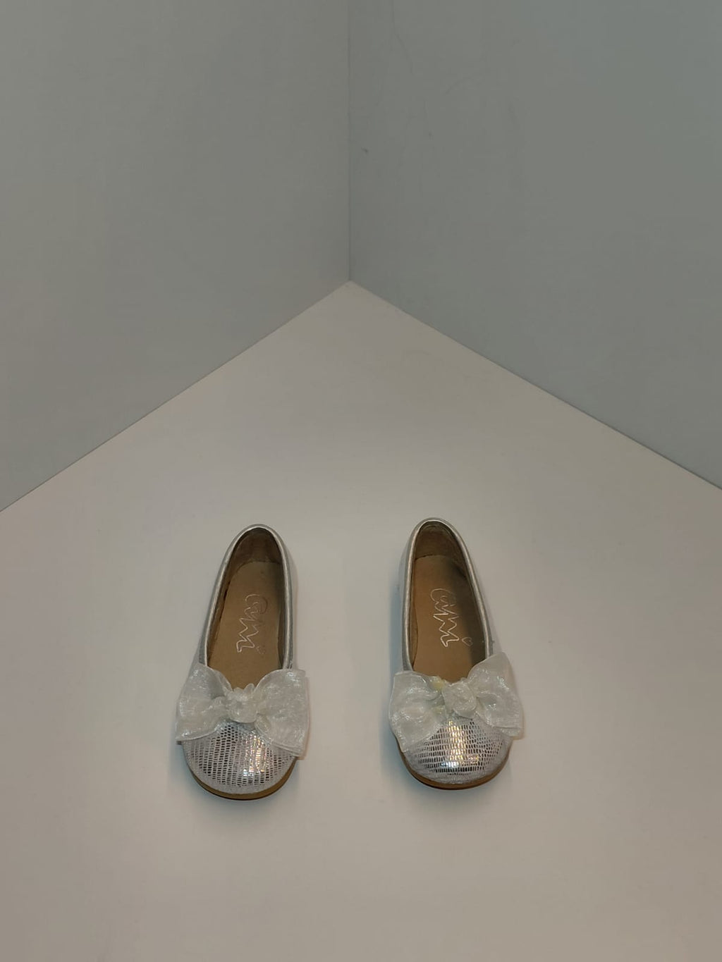 Girls Metallic Ballet Flats with Bow