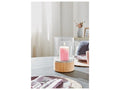 LIVARNO Home Glass Lantern with Wooden Base