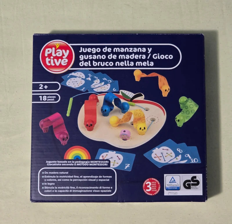 Playtive Wooden Apple Worm Game