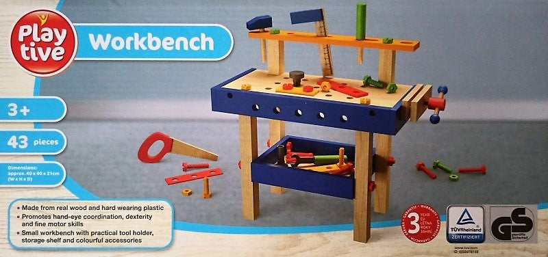 Playtive Kids Wooden Workbench Set