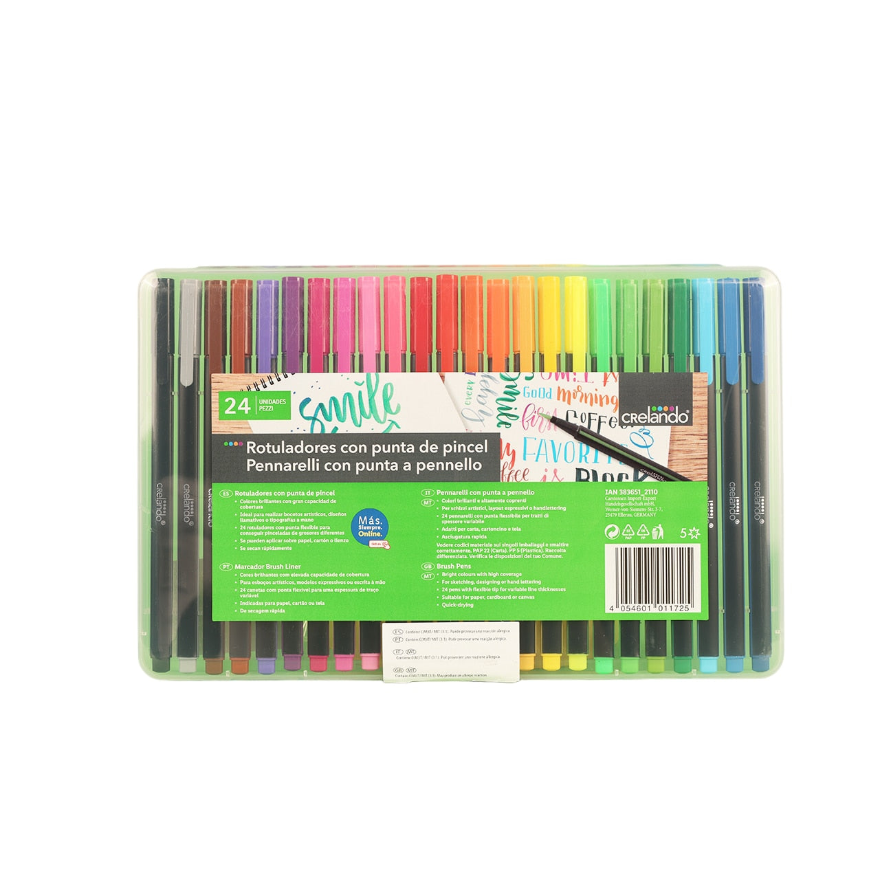CRELANDO Brush Markers – 24 Piece Set