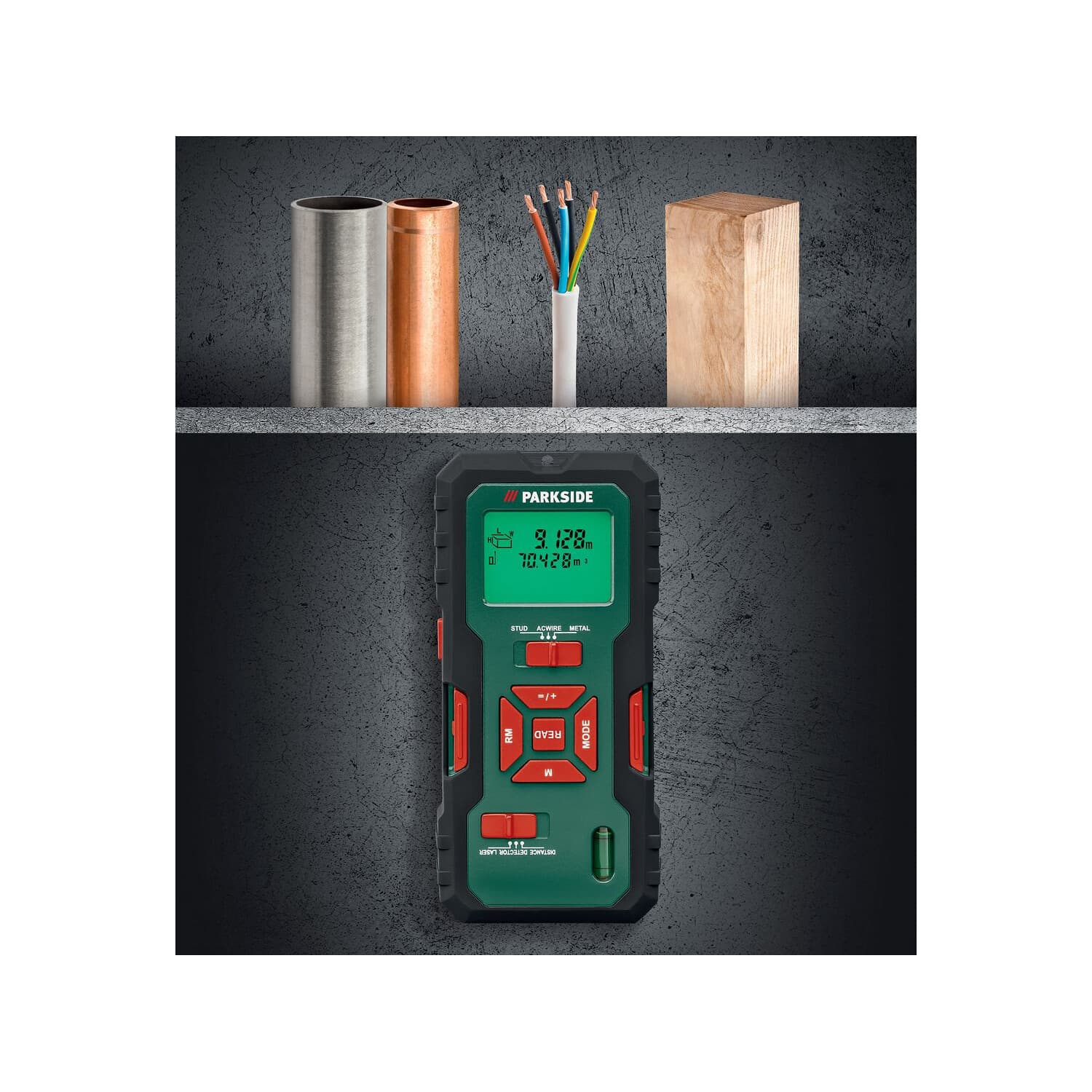 Parkside PMML 5 A2 – Multifunction Detector with Laser Rangefinder