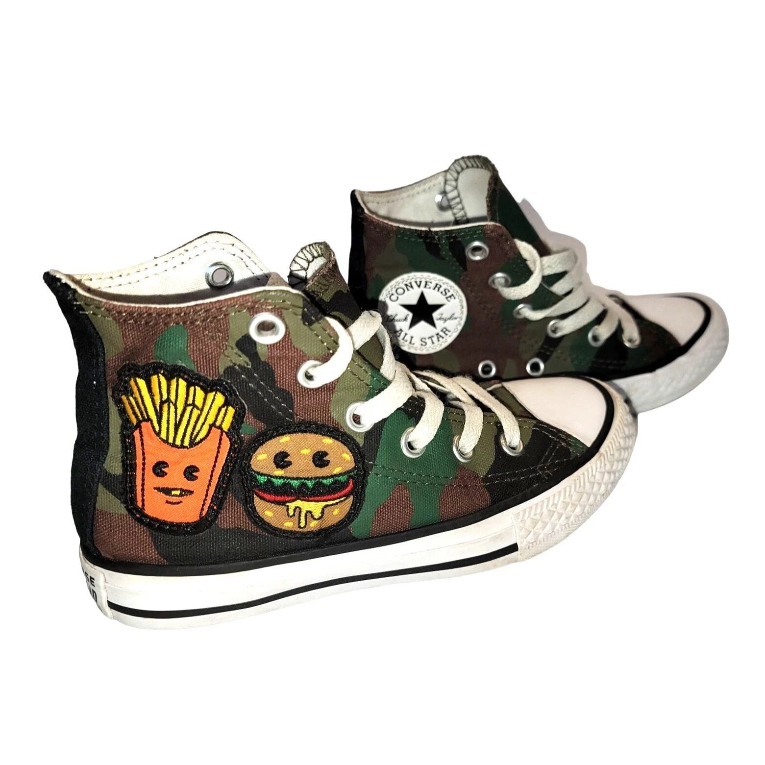 Converse Camo Burger And Fries High Top Sneakers