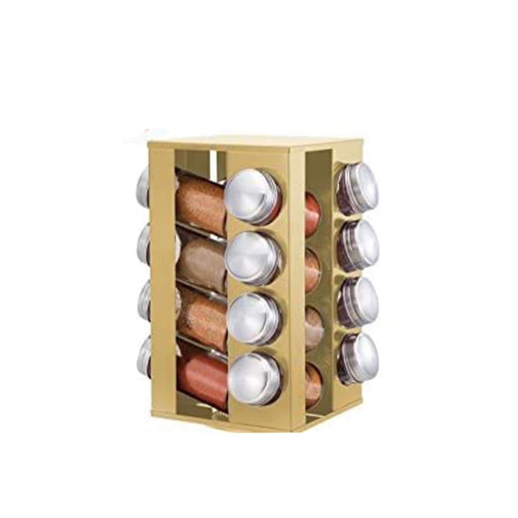 SQ Professional Spice Rack with 16 Glass Jars